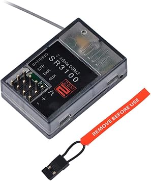 SR3100 Receiver 2.4GHz 3-Channel Receiver for 1/18 Scale Remote Controlled Car and Boat Stable Signal Accurate Control