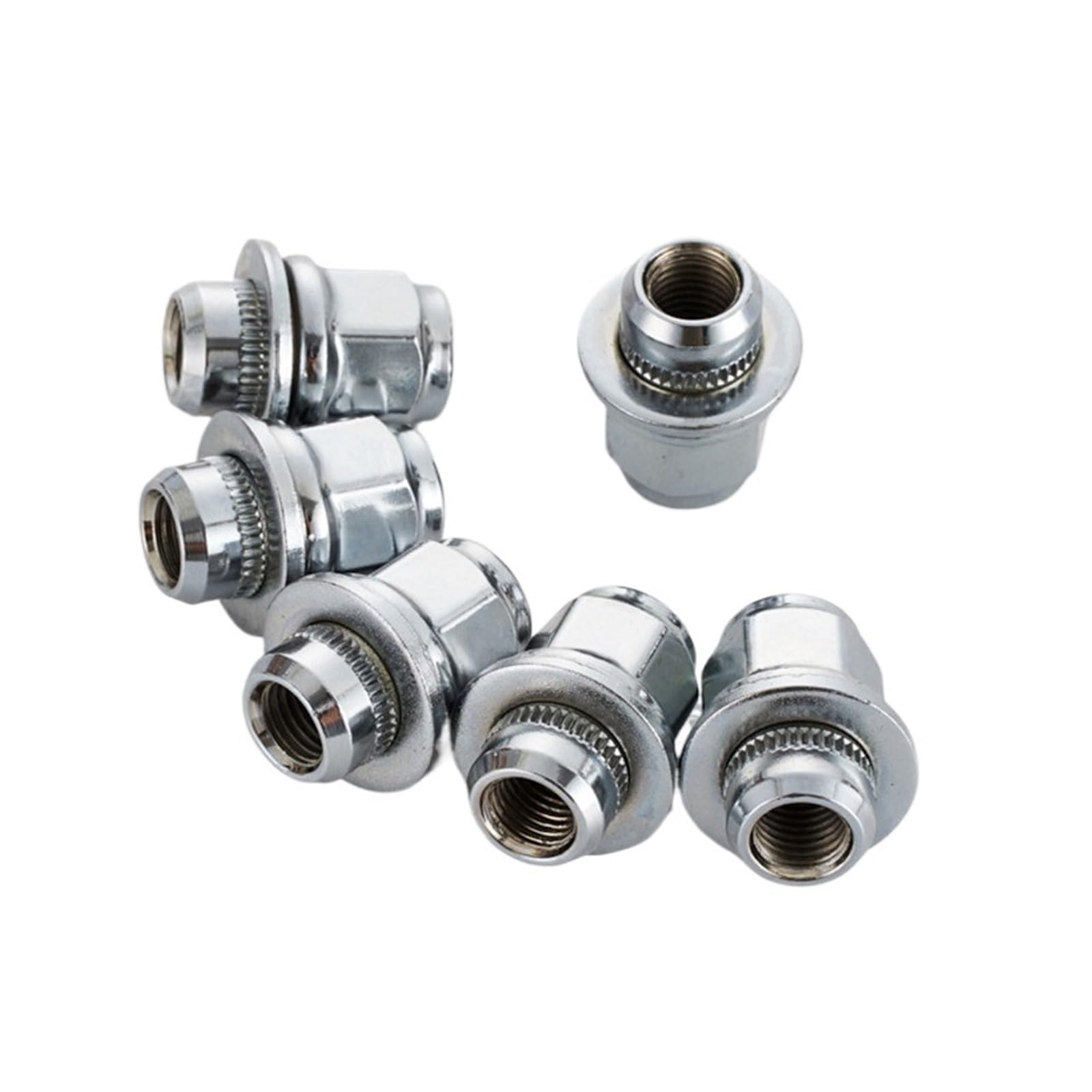 Nakrętki kół 12 mm x 1,5 do 1,46 cala, długości 37 mm, sześciokątnej srebrnej/czarnej nakrętki siodełka 21 mm(Sliver 10 pcs)