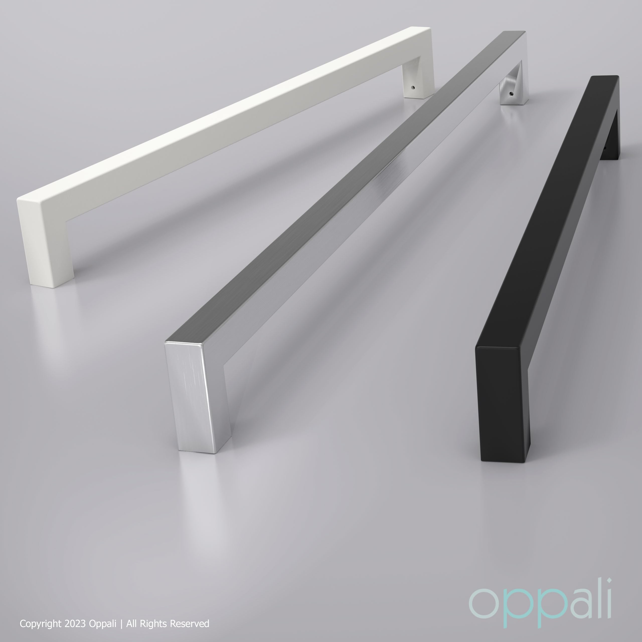 Schwarz Rostfreier Stahl Quadrat Haustür-Beschlag Stoßgriffe Ziehgriff Art.525 | Quadrat T-Bar | 100cm Gesamtlänge