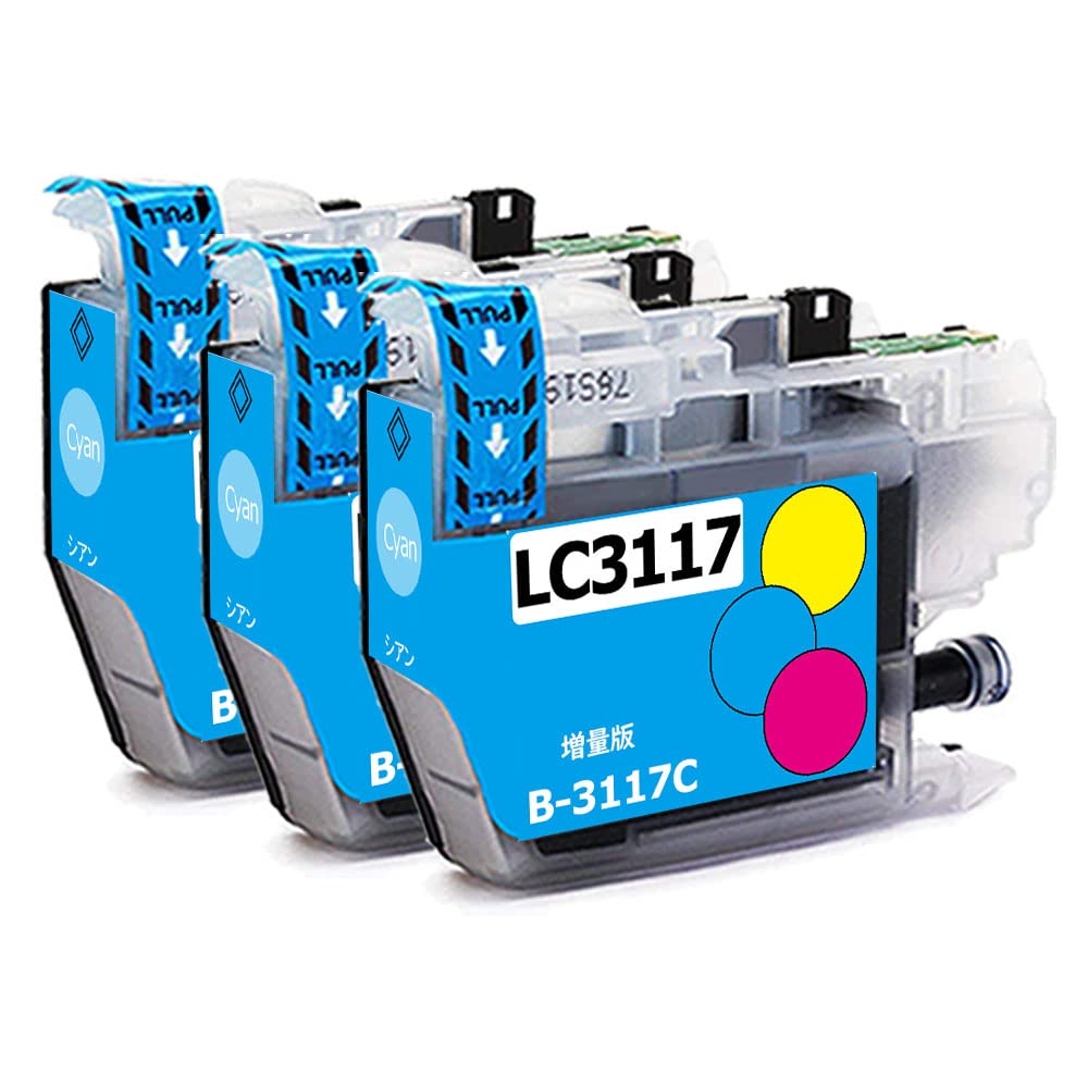 Amazon.co.jp: ブラザー用LC3117 LC3117C 互換インクカートリッジ 大