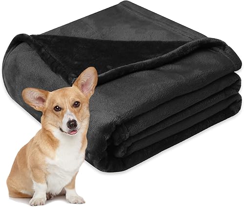 Manta grande para perros grandes, 30 x 40 pulgadas, manta de forro polar suave para perros grandes, lavable, color cian, cálida manta resistente al