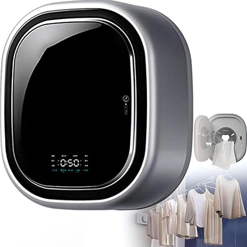 Lavadora montada en la pared, 6.6 lbs Mini lavadora completamente automática y secadora de centrifugado, APP Control remoto inteligente Ropa