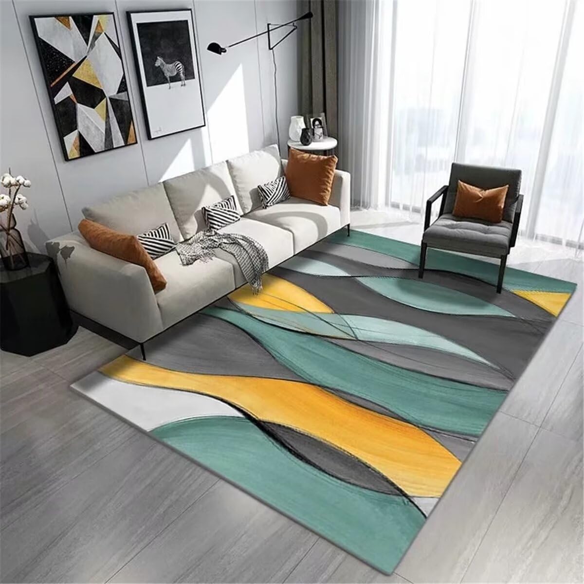 Meuble chambre enfant et tapis de couloir couleur au design moderne 120x170cm