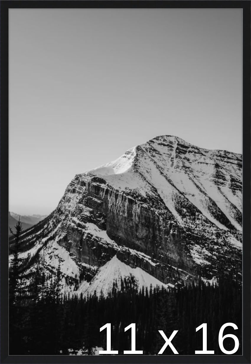 Frame It Easy 11 1/4 x 16 Satin Black Metal Frame (Ashford) 11.25x16 inches