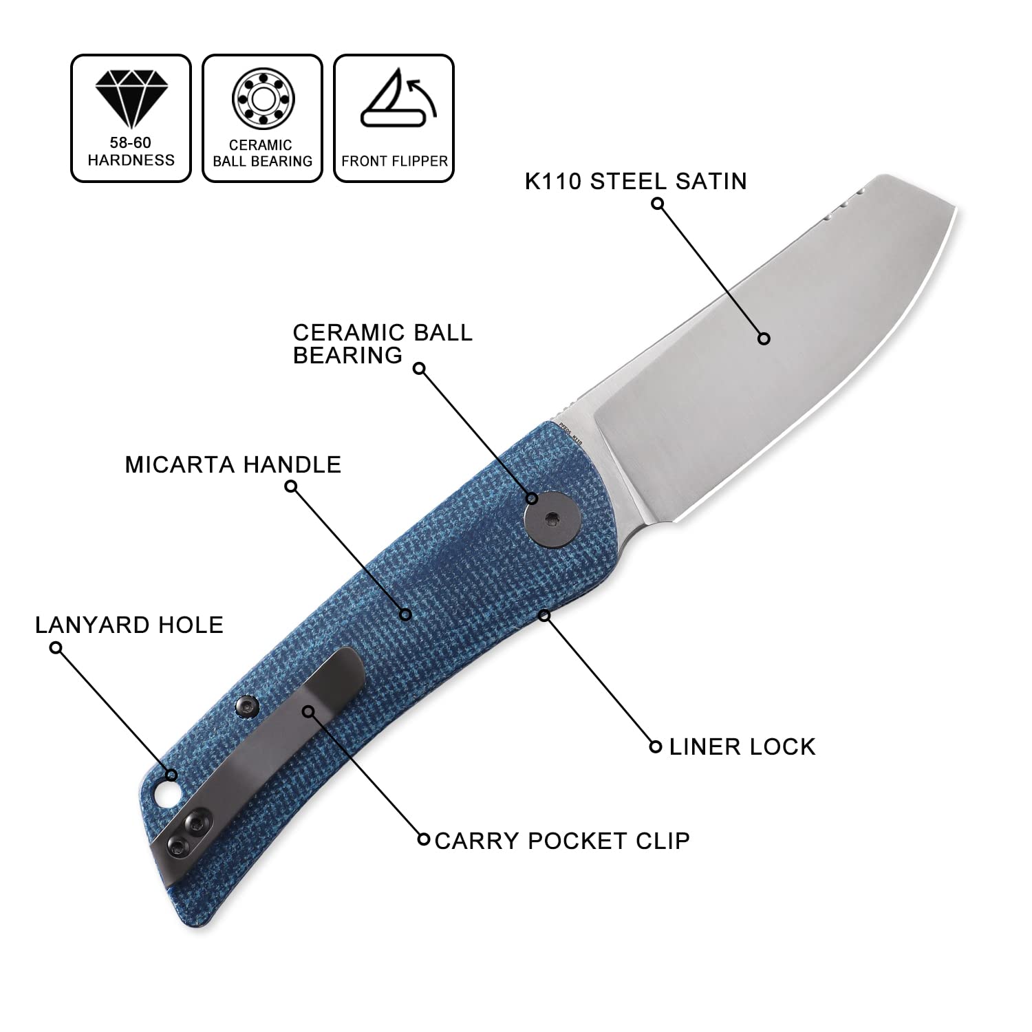 Amazon.co.jp: Petrified fish PFE05 Flavorist 折りたたみナイフ3.15