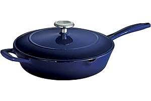 Tramontina 10" Enameled Cast Iron Covered Skillet Gradated Cobalt