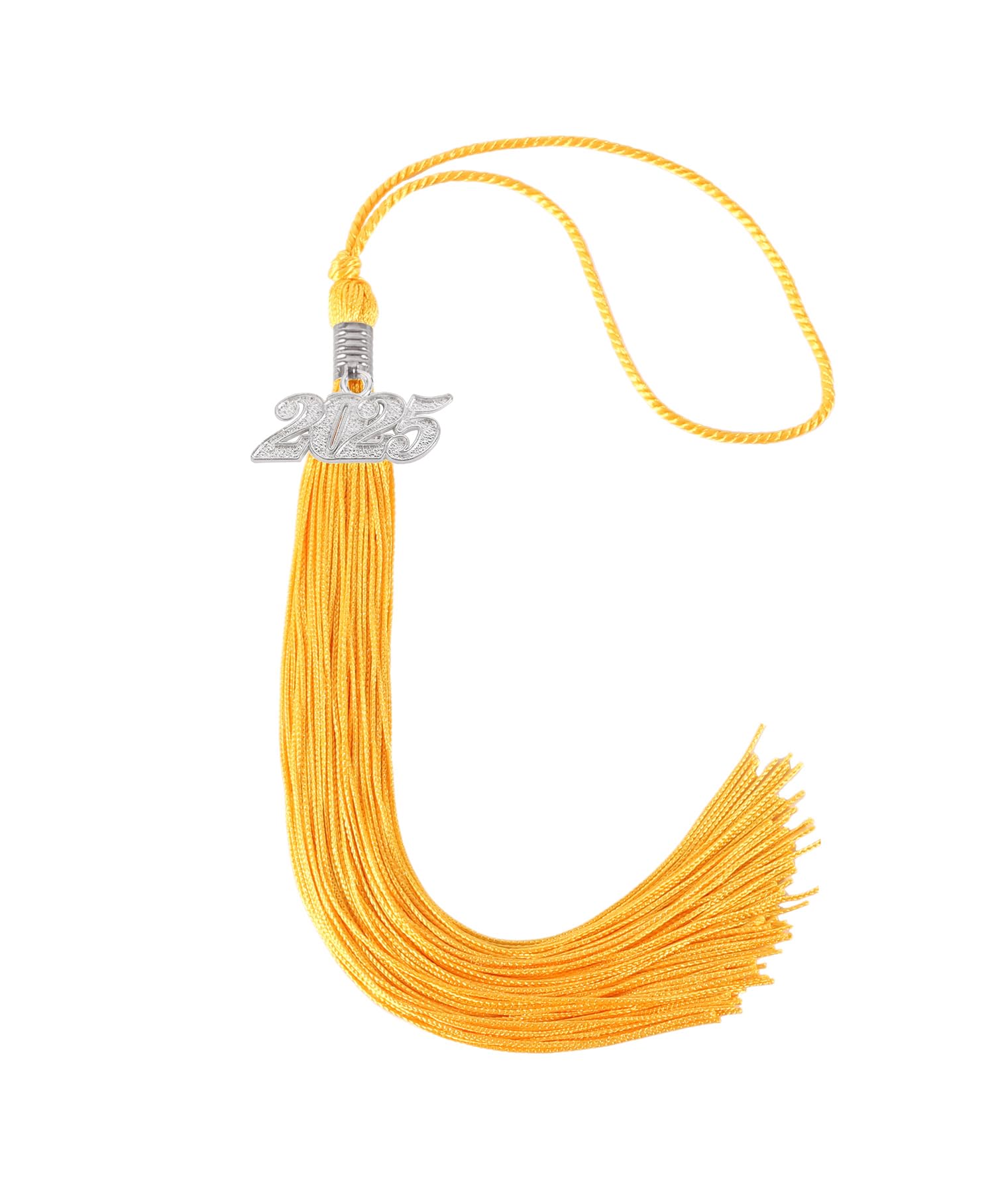 Graduation Single Color Tassel with Silver Date Drop 2022 (Gold)