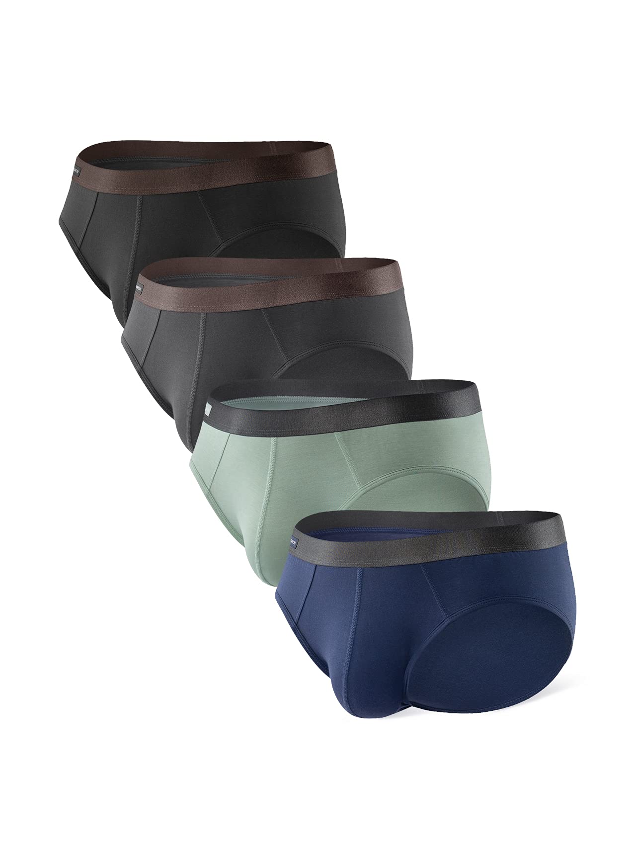 DAVID ARCHYMen's Briefs Rayon Made From Bamboo Underwear No Fly Pouch Breathable Super Soft Comfort Underpants 4 or 7 Pack