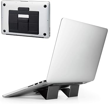 Elecom PCA-LTSFSMBK Laptop Stand, Foldable, Attachable, Slim, Compatible with 11.613.3-inch Laptops, M Size, Folded Dimensions Width 200 Depth 145 Height 4mm, Weight Capacity 10kg, Black