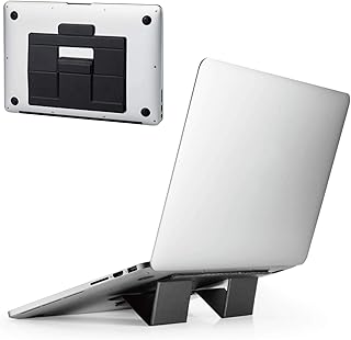 エレコム ノートPCスタンド 折りたたみ 装着式 薄型 11.6~13.3インチノートPC対応 Mサイズ 折りたたみ時サイズ:幅200×奥行145×高さ4mm 耐荷重:10kg ブラック PCA-LTSFSMBK