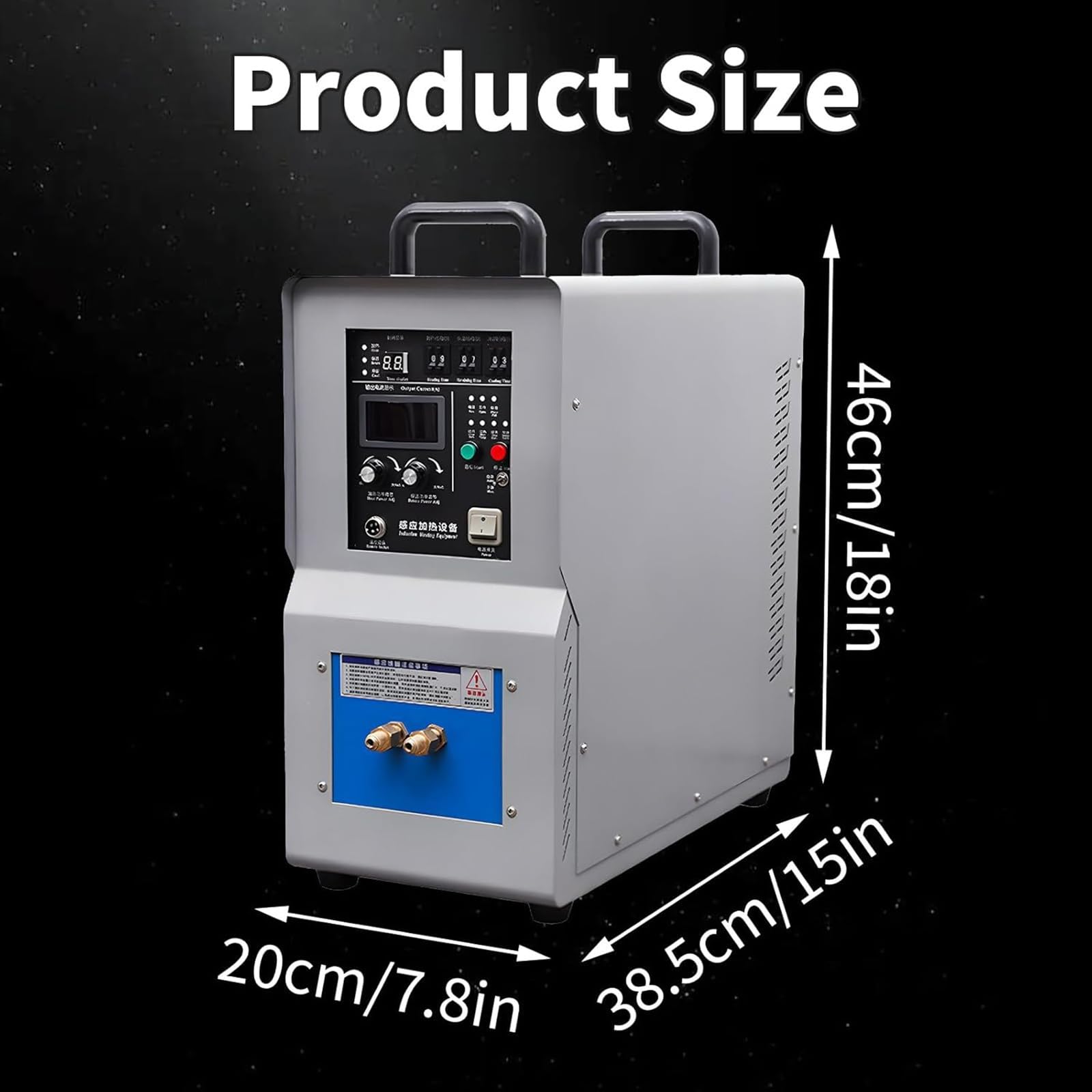 Piec nagrzewnicy indukcyjnej wysokiej częstotliwości o mocy 15 kW 30–100 kHz, chłodzona wodą przemysłowa nagrzewnica indukcyjna do topienia metali, lutowania twardego, spawania, hartowania