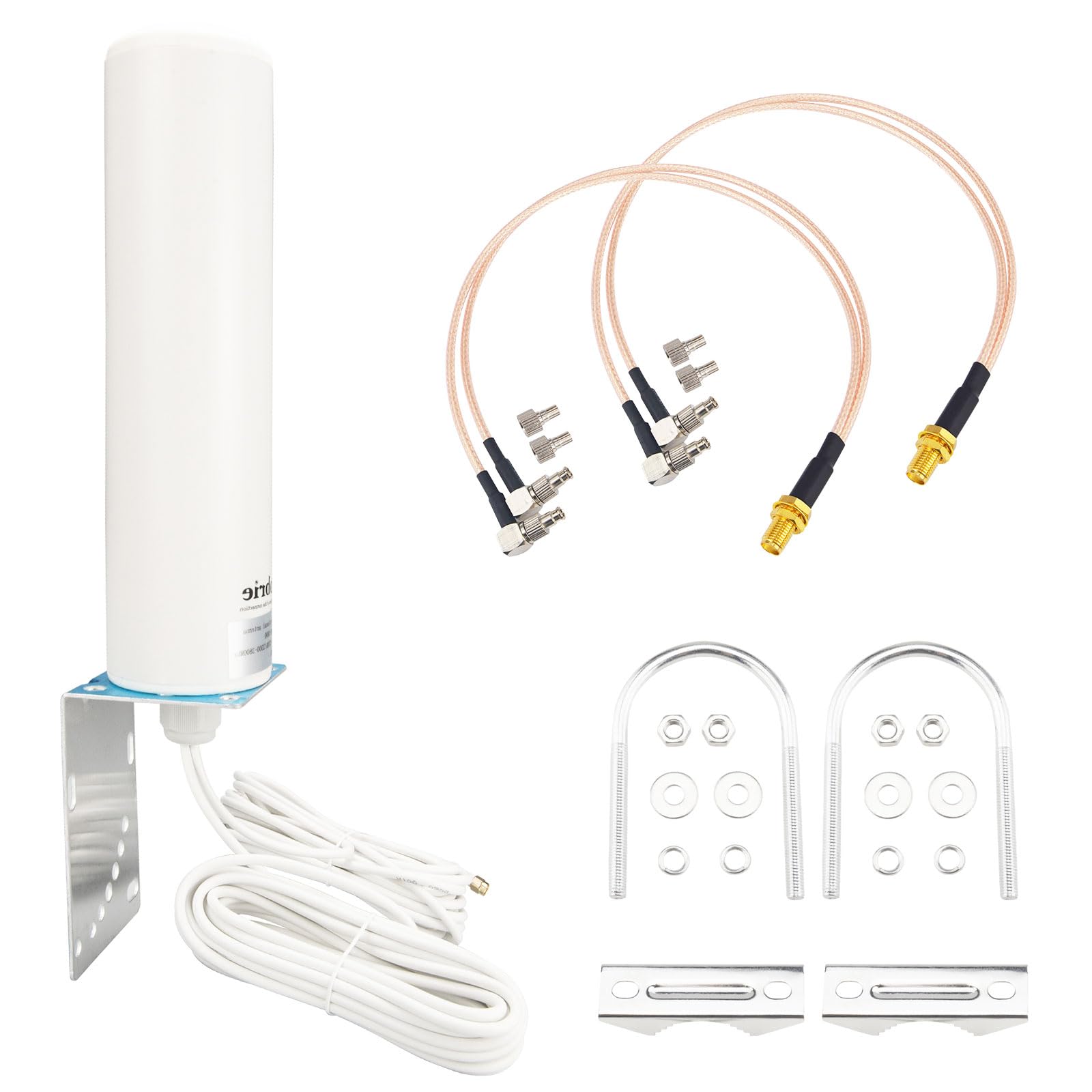 Antenna WiFi 4G 5G LTE ad alto guadagno 10dBi Antenna omnidirezionale esterna 698-3800MHZ Router Modem Gateway Antenne Dual SMA maschio 16.4Ft RG58 Cavo+SMA femmina a doppio connettore maschio