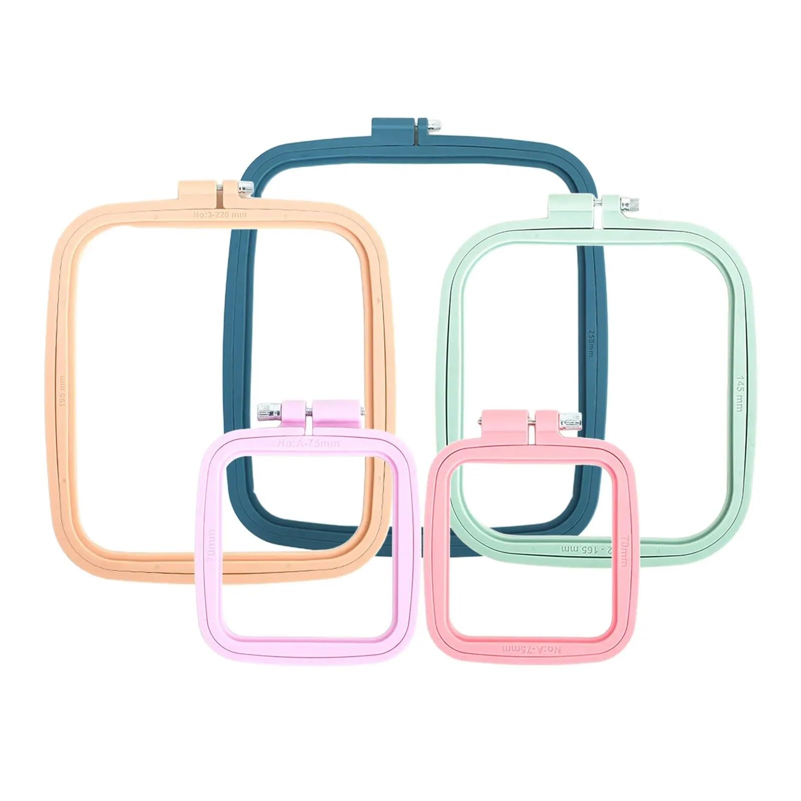 Stickrahmen Ringe Creolen Quadratische