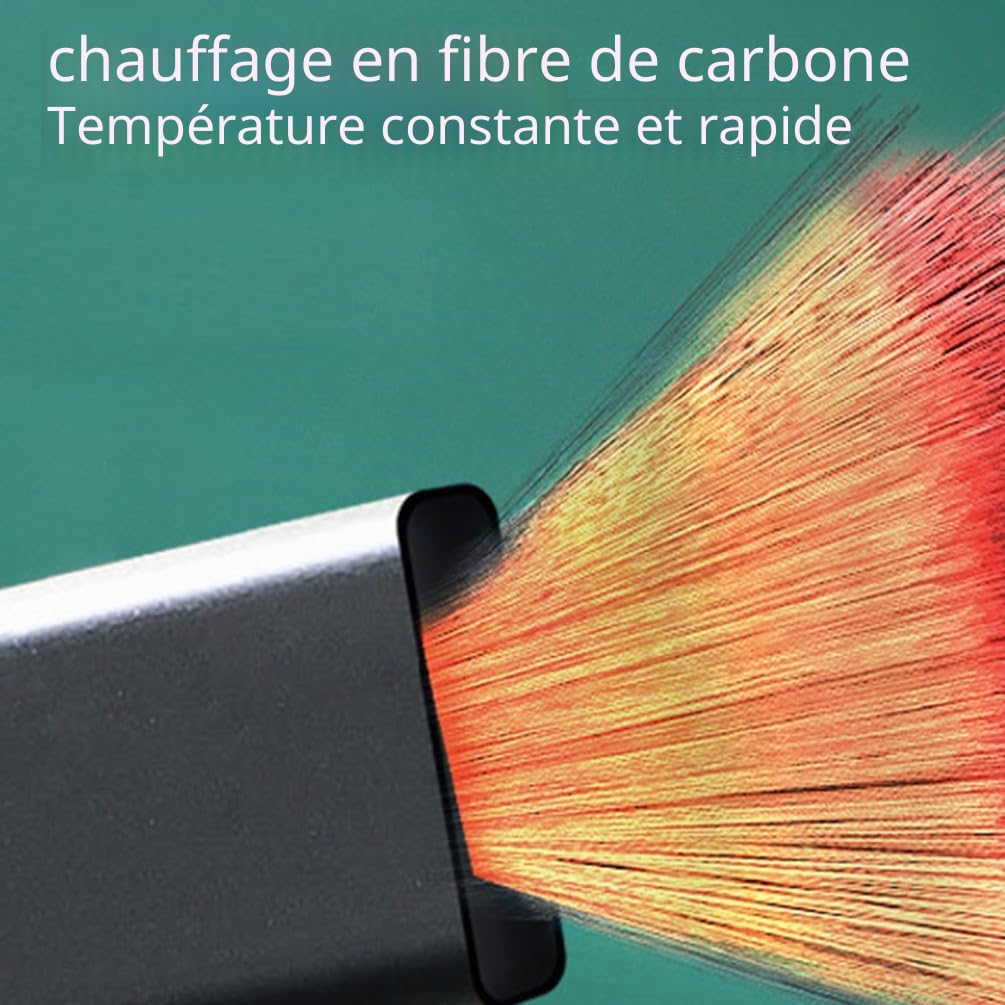 Seche Serviette Electrique Soufflant,Radiateur De Salle De Bain éLectrique avec Thermostat De ContrôLe Intelligent SèChe-Serviette éLectrique Mural 55w SèChe Serviette éLectrique,Noir