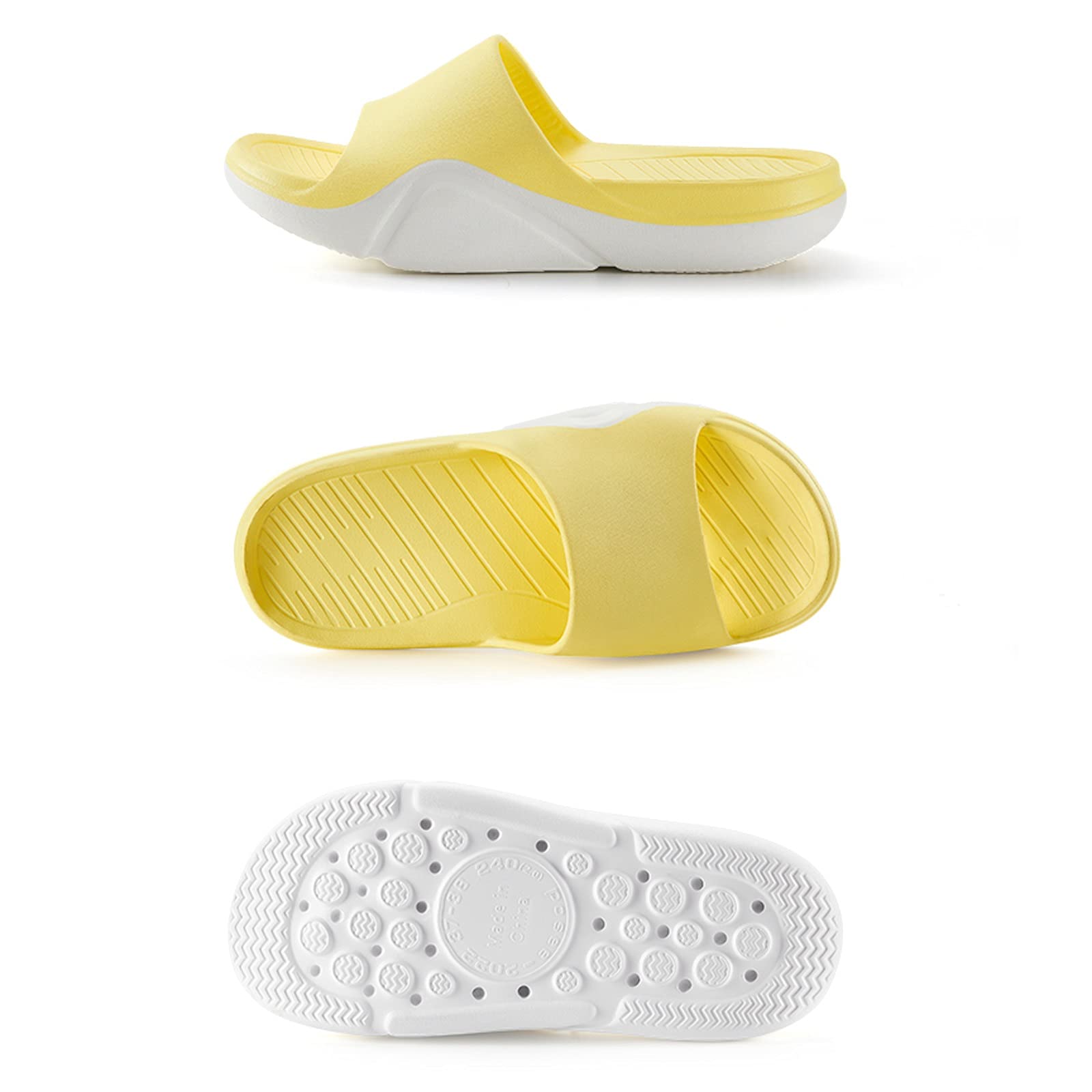 zapatillas de baño Zapatillas para mujeres y hombres Moda Fondo suave EVA EVA Punta abierta Soft Skink Shower Spa Bath Bath Pool Gym House Sandalias para interiores y exteriores cómodas sandalias de p