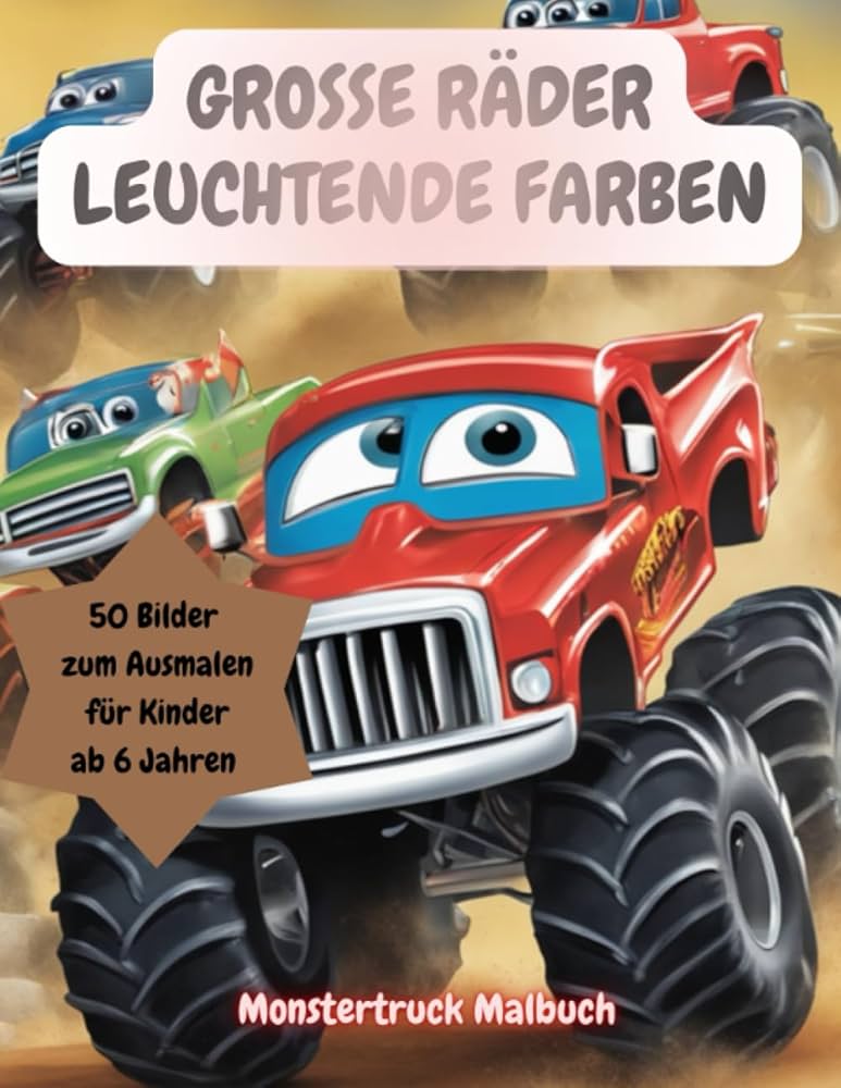 Monstertruck Bilder zum Ausmalen