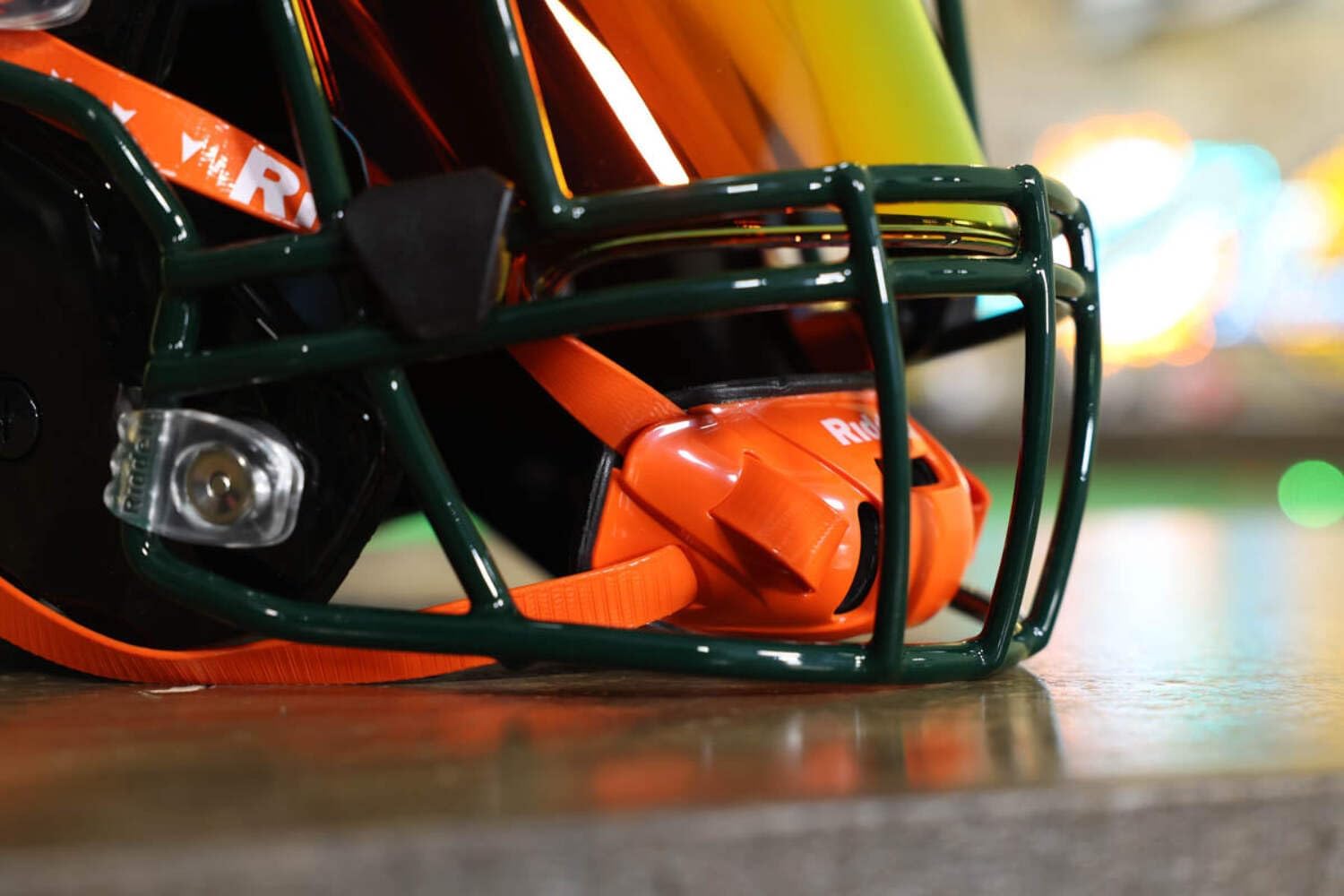 Miami Collectible SpeedFlex Helmet -GG Special Edition - with Free USA Flag Decal - Perfect for Sports Fans and Collectors - Green Gridiron