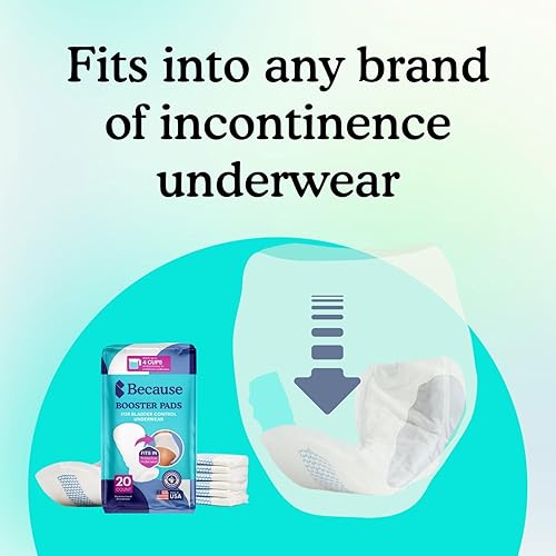 Miniatura 3 de Because Almohadillas de refuerzo de incontinencia nocturna para hombres y mujeres, añade absorción adicional a los pañales de adultos, súper suaves,