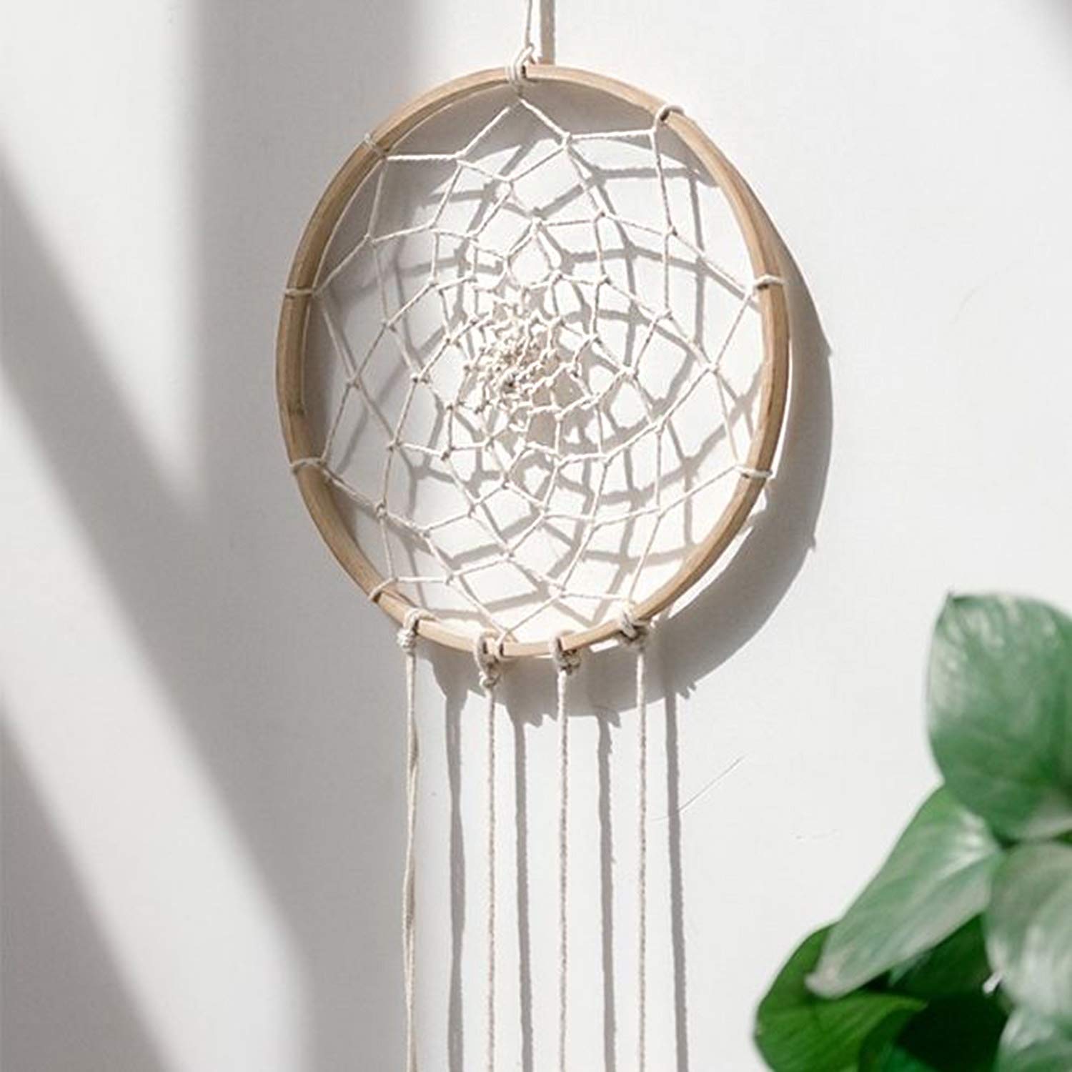 Queta 12 anelli in legno di bambù con motivo floreale in macramè, 12 pezzi, 4 misure, per fai da te, decorazione per matrimonio, decorazione per la decorazione di ghirlanda