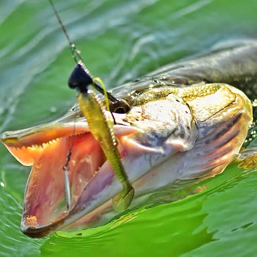 Miniatura 4 de DAMIDEL 10 unidadescaja (2 modelos mezclados) jig heads Swimbait anzuelos de pesca, gusanos Senko suave cebo con anzuelos con peso de plomocuchillas