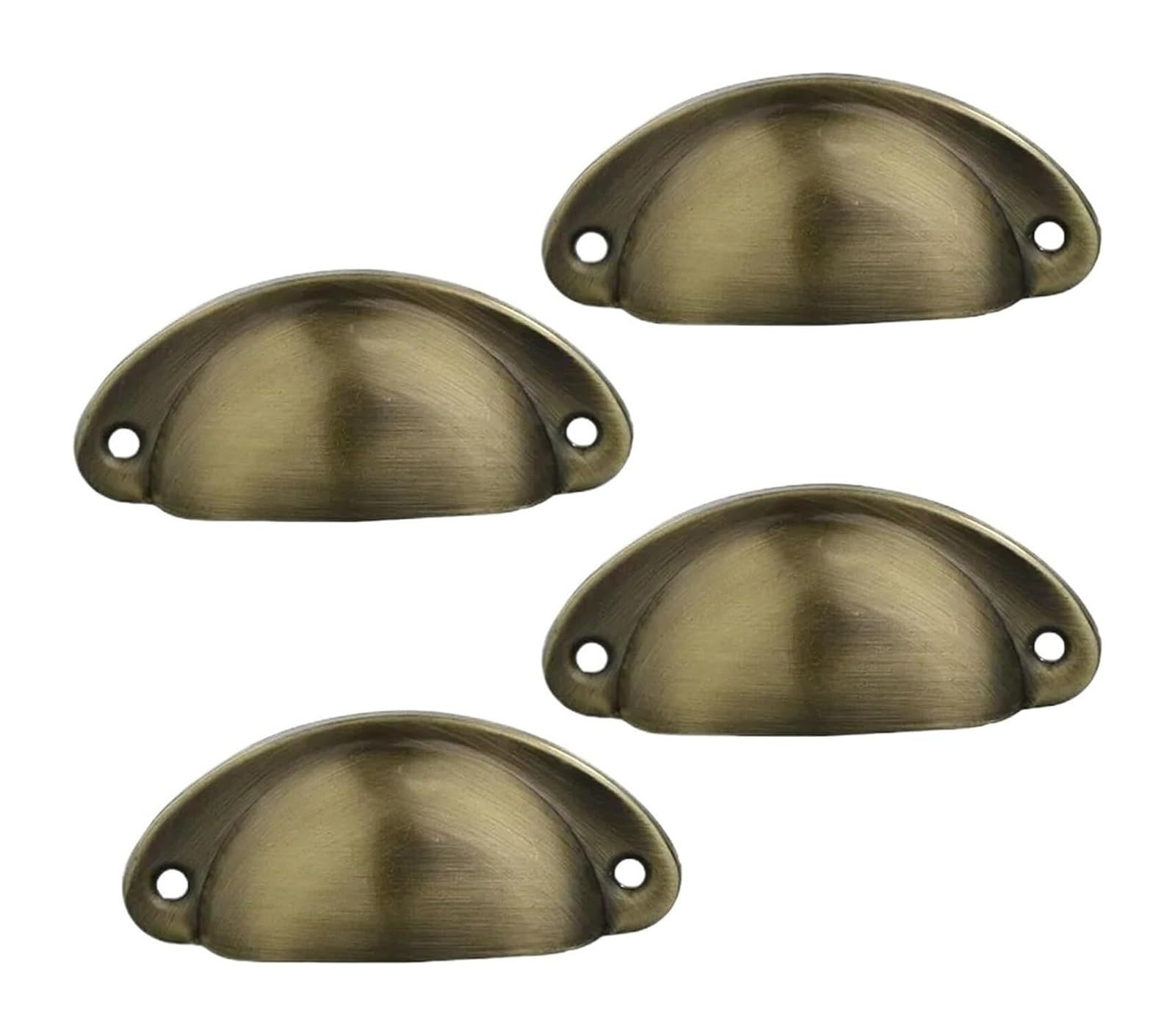 BTYQKZVPM Vintage Style Handles, Pack of 4 Retro Semicircle Shell Tin Sheet Antique Cabinet Cupboard Drawer Handles