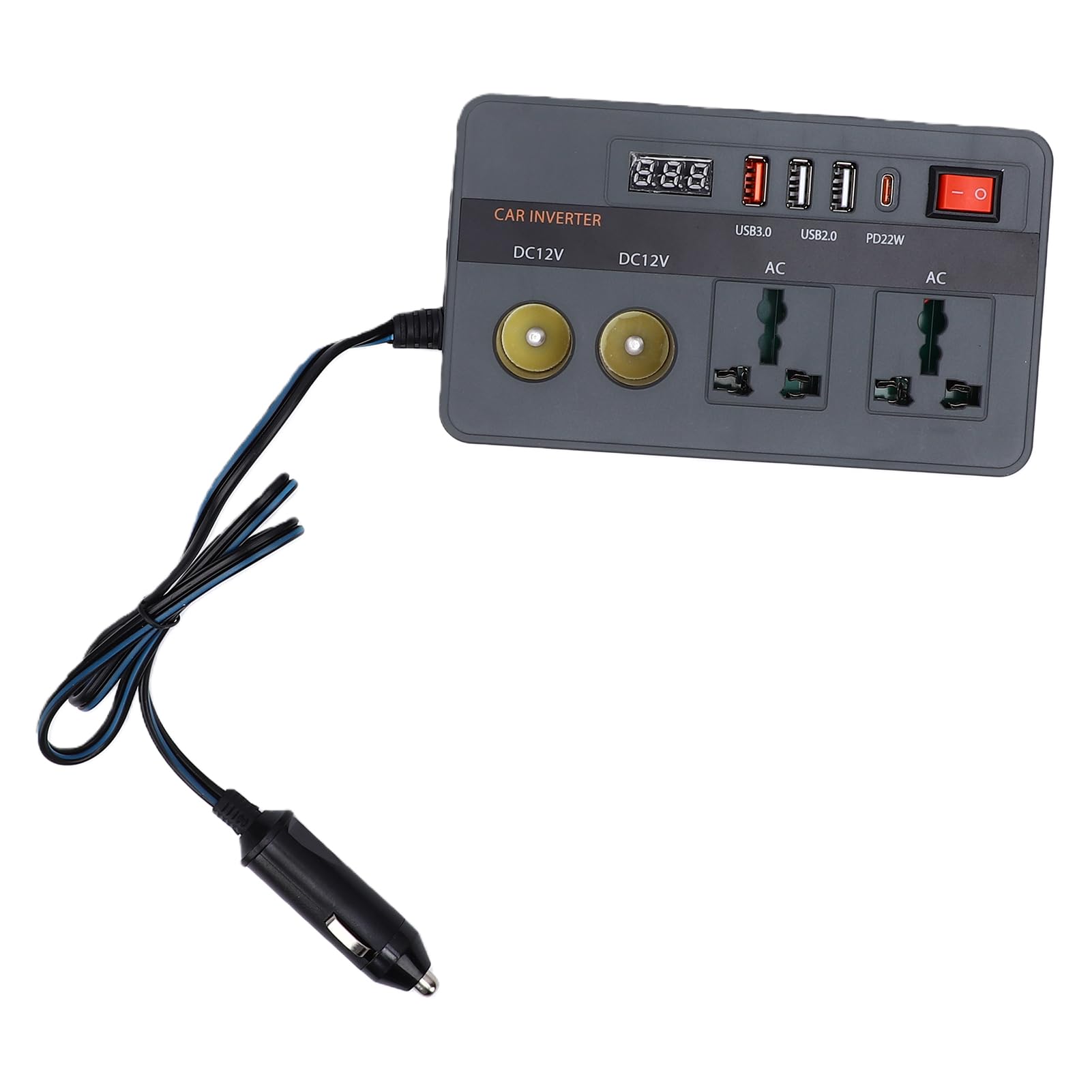 Aramox 300W Invertitore di Corrente per Auto, 12V/24V a AC (BLACK)