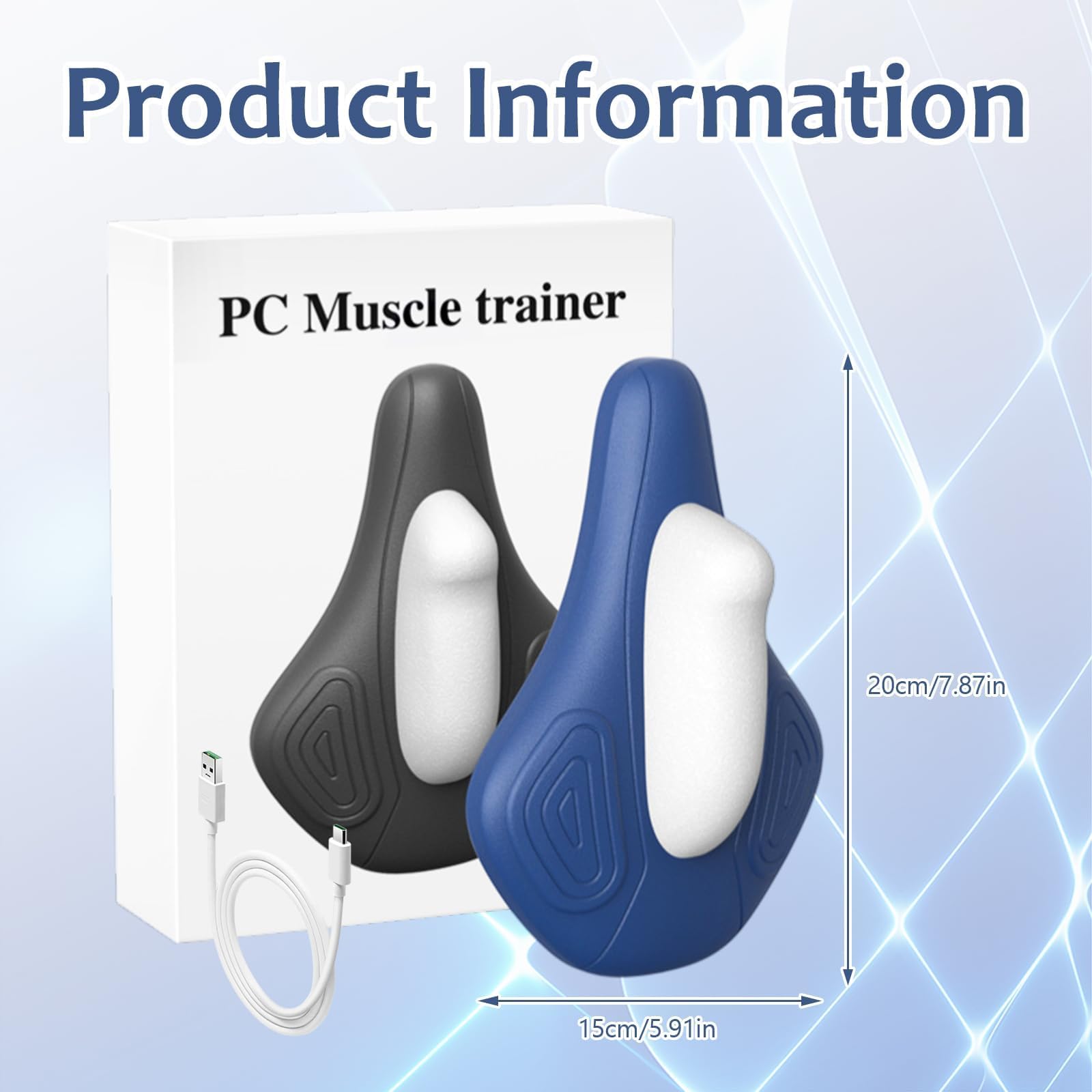 Trainer Portatile per Il Pavimento pelvico – adatti sia a uomini che a donne, con tre livelli di intensità, ideali per il fitness a casa, il recupero
