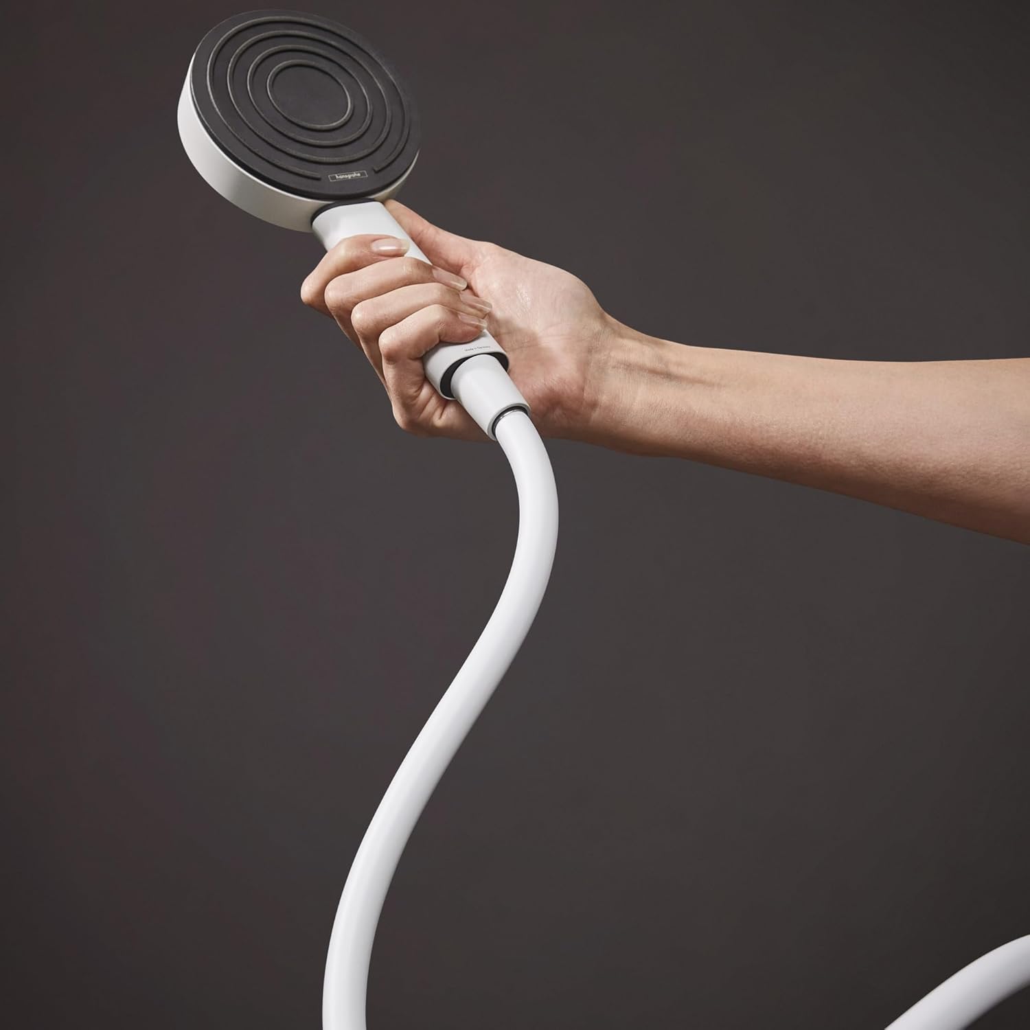 hansgrohe 28260700 DesignFlex Textile Matte White Handshower Hose, 63-inch