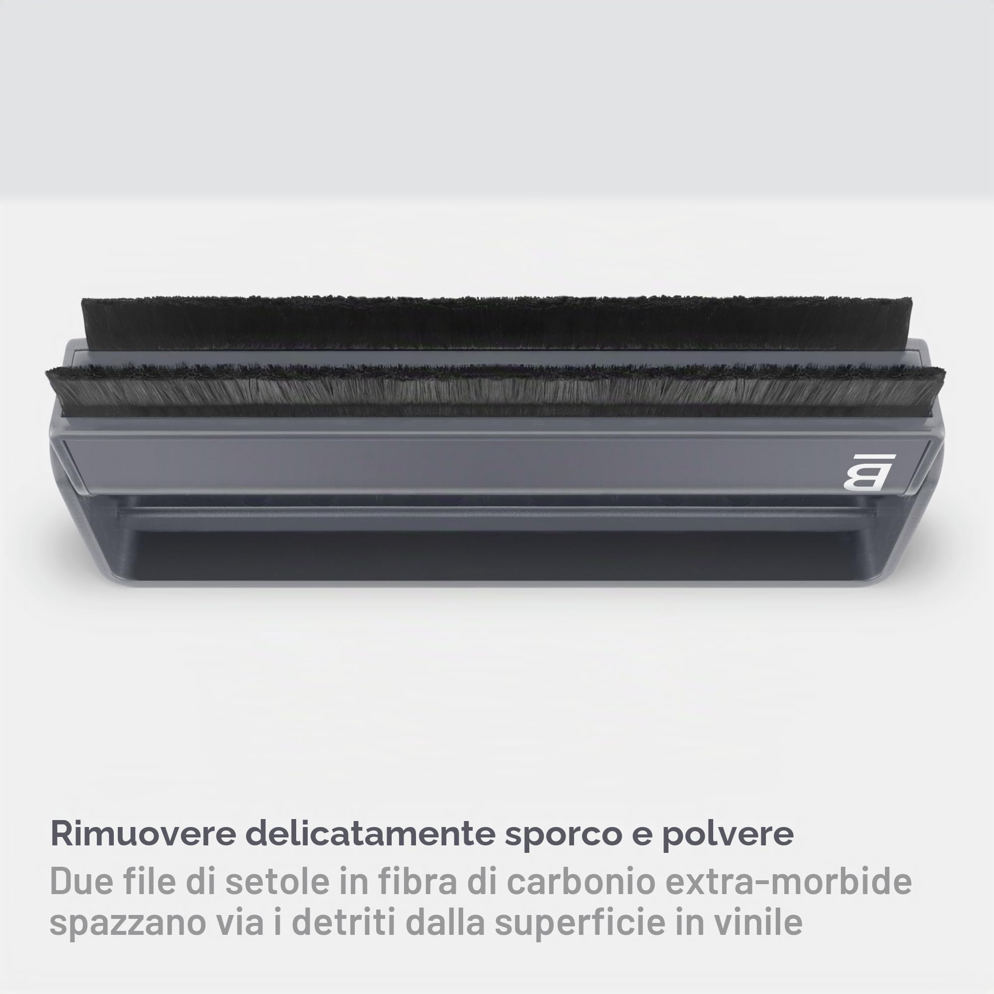 Boundless Audio - Spazzola per pulizia record in fibra di carbonio antistatica per vinile
