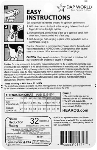 Miniatura 2 de Hearos Ultimate Softness Series Tapones para los oídos 6 pares (paquete de 2)