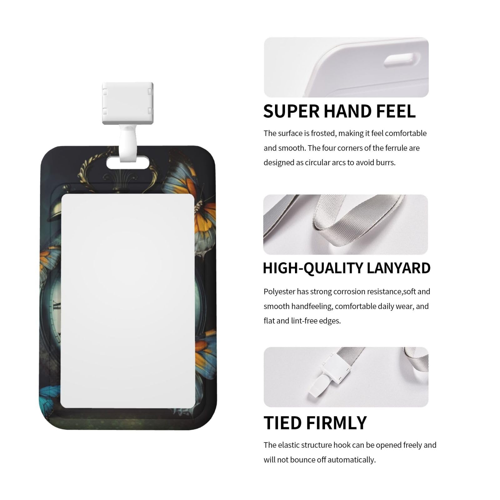 Porte-badge Coulissant Avec Porte-badge Vertical En Plastique Imperméable Avec Pochette De Protection Amusante En Forme De Girafe Pour Le Travail, Le Bureau, Les Médecins, Les Infirmières