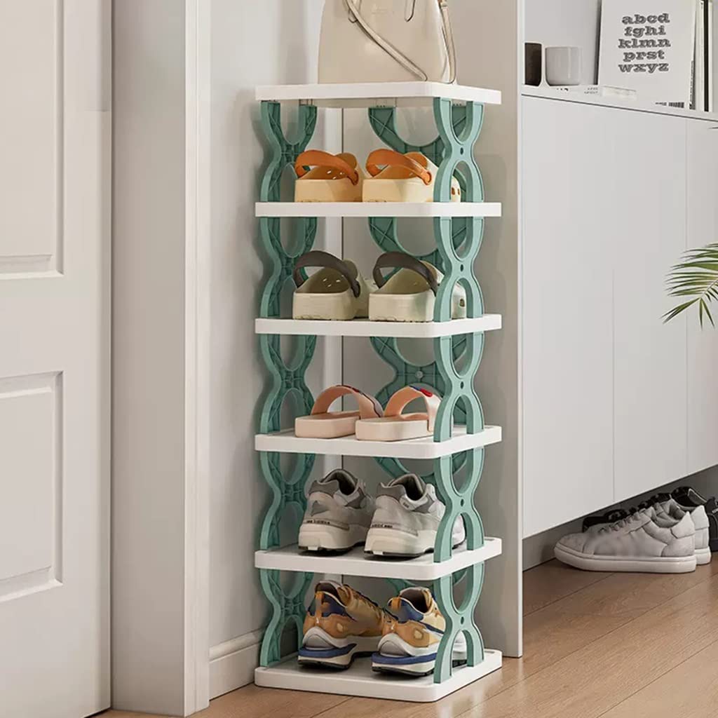 Amazon｜6 層の狭いシューズラック、下駄箱小さい縦の靴の立場靴箱