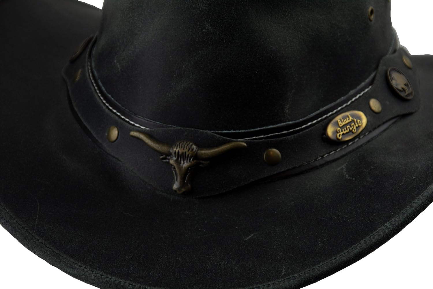 Black Jungle Eldorado Chapeau de cowboy en cuir style western australien