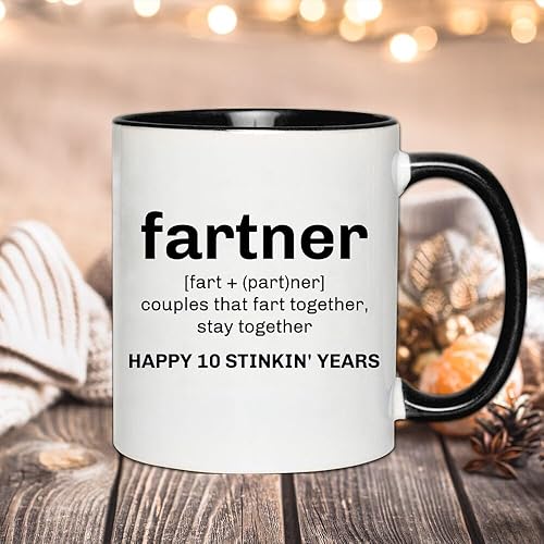 Miniatura 5 de Taza de 10 aniversario, regalos de boda de 10 aniversario para marido, regalos de boda de aniversario de 10 años para esposa, 10 años de matrimonio,