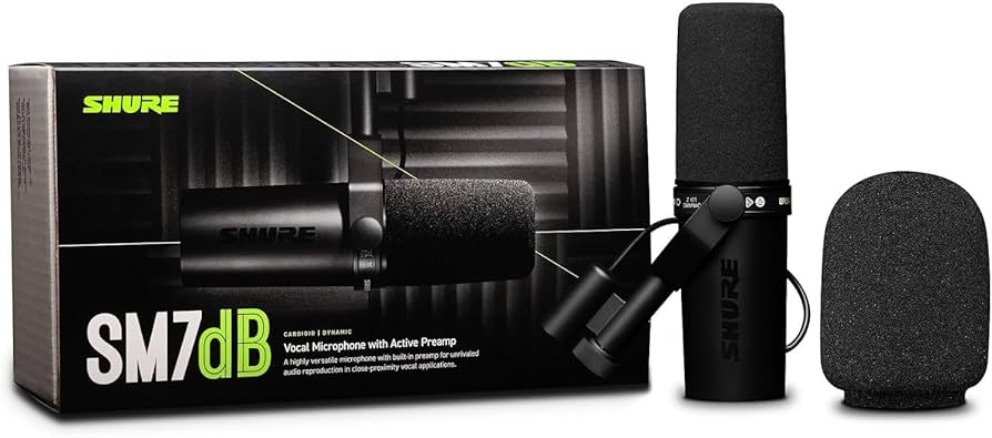 美品 SHURE SM7dB ダイナミックマイク Amazon.co.jp: SHURE ダイナミックマイク SM7dB プリアンプ搭載