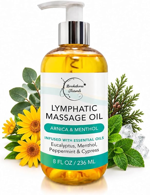 Óleo de massagem Brookethorne Naturals com arnica e mentol
