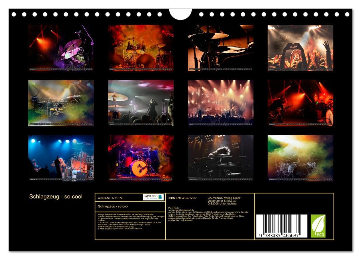 Schlagzeug - so cool (Wandkalender 2025 DIN A4 quer), CALVENDO Monatskalender: Schlagzeug, das Instrument, dass nicht nur den Musiker, sondern ... Leistungssportler verlangt. (CALVENDO Kunst)