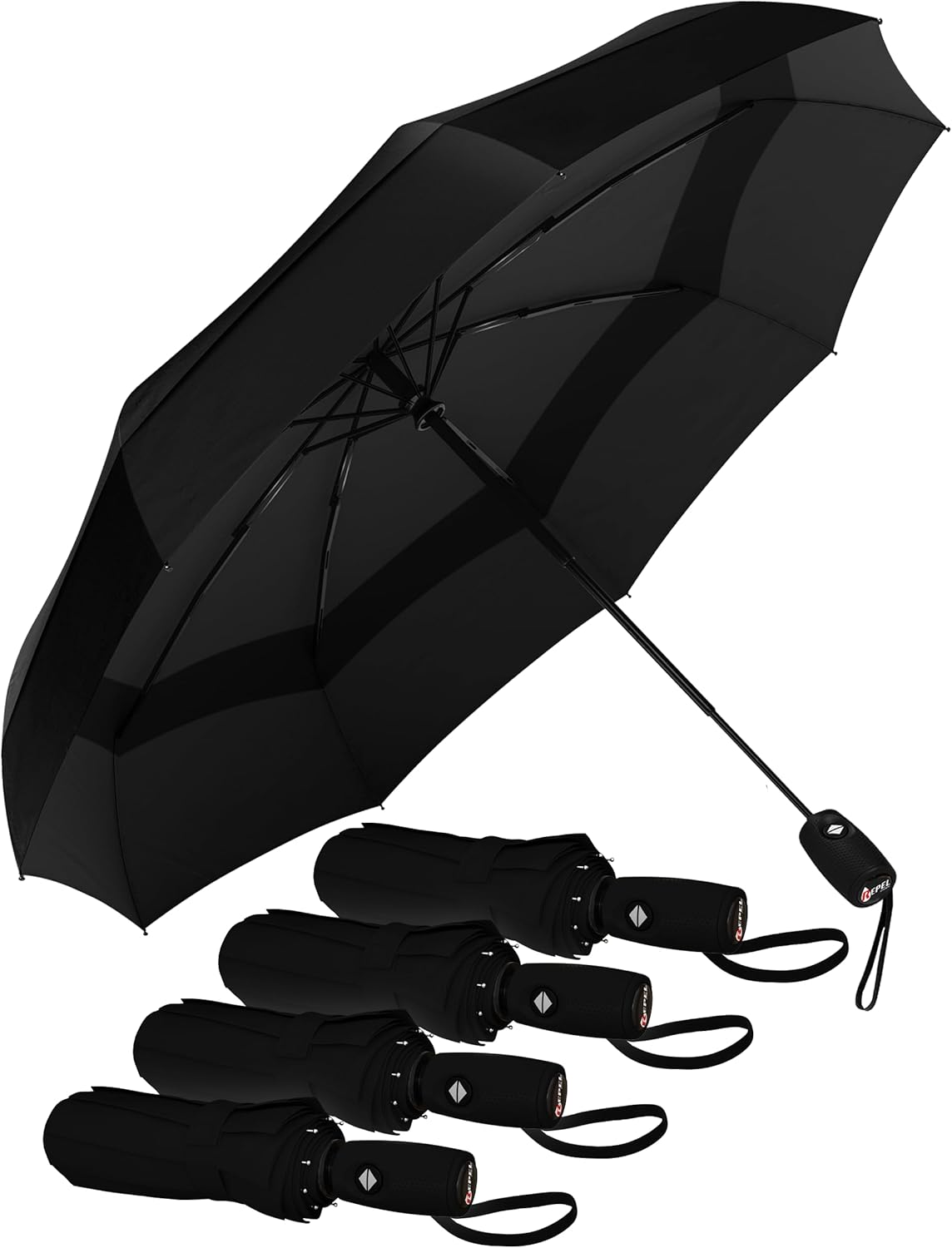 Black - Travel Umbrella (4 Pack)