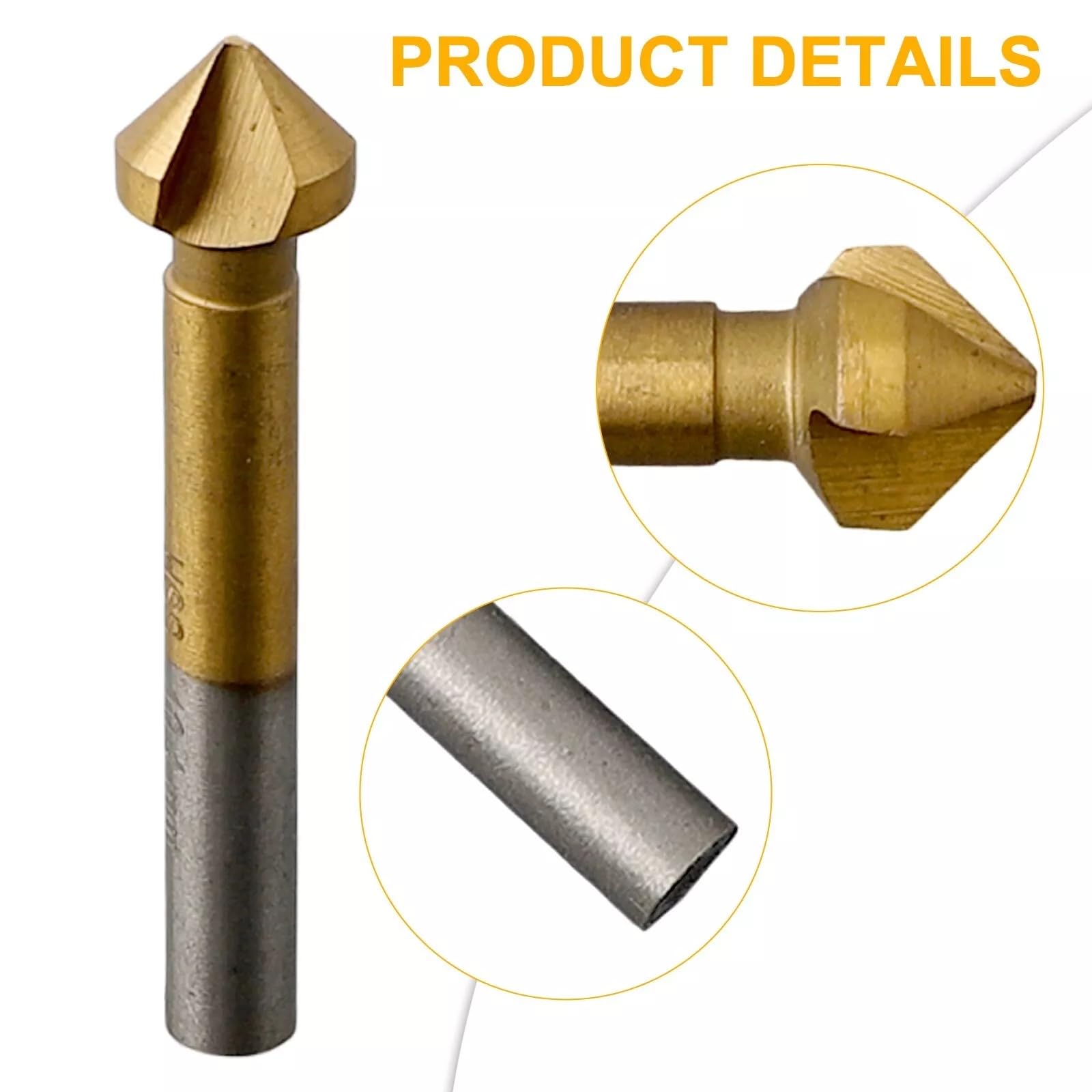 6 * 90 Degree HSS Chamfer Cutter Bit Chamfering Countersink Drill Parts