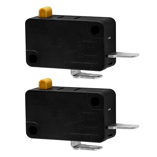 BokWin 2 interruptores KW3 de acción a presión de 125 V250 V, interruptor de límite micro para freidora de aire, microondas, aspiradora, máquina de BokWin 2 interruptores KW3 de acción a presión de 125 V250 V, interruptor de límite micro para freidora de aire, microondas, aspiradora, máquina de