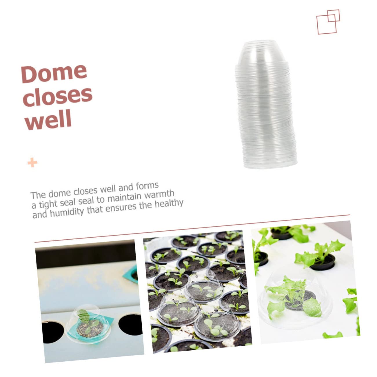 FUNOMOCYA 100pcs Transparent Hydroponics Plant Growing Covers Moisturizing Insulation Lids for Soilless Gardening Durable Plant Protection for Enhanced Growth and Survival