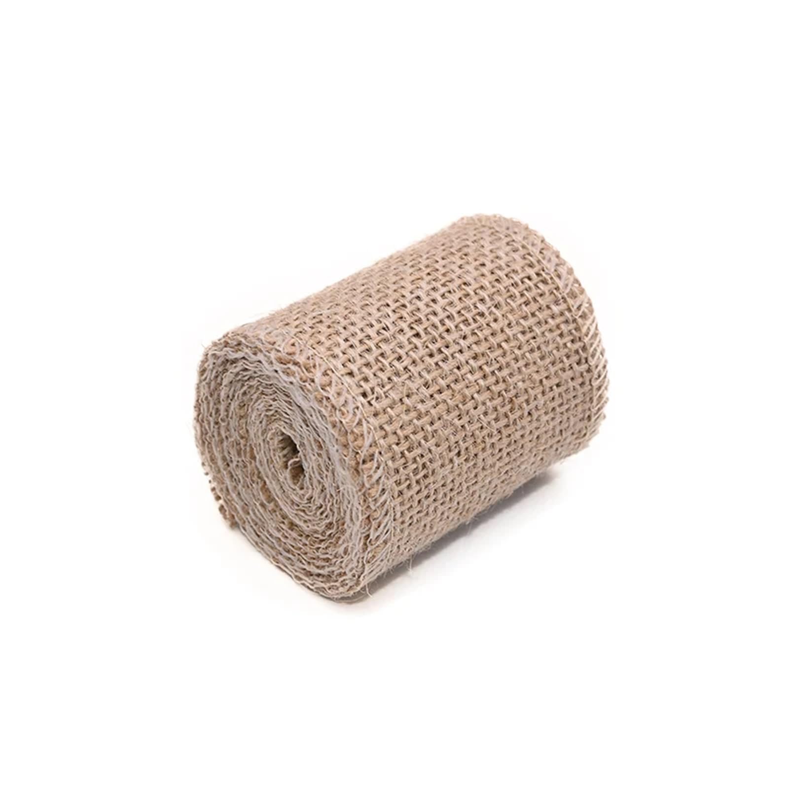 2M Natural Jute Burlap Hessian Ribbon Rolls Vintage Rustic Wedding Decoration Wrapping Festival Party Home Decor for Crafting Decorating Wrapping(6cm)