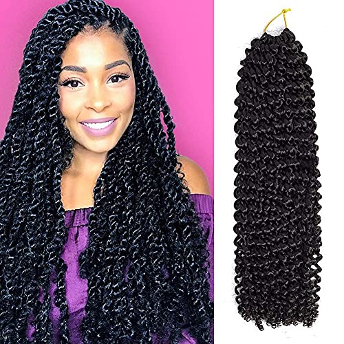 6 Packs Passion Twist Hair 14 Inch Bohemian Crochet Braids for Passion Twist Crochet Braiding Hair Water Wave Crochet Hair 22 Strands/Pack (14" 6PCS, 2#)