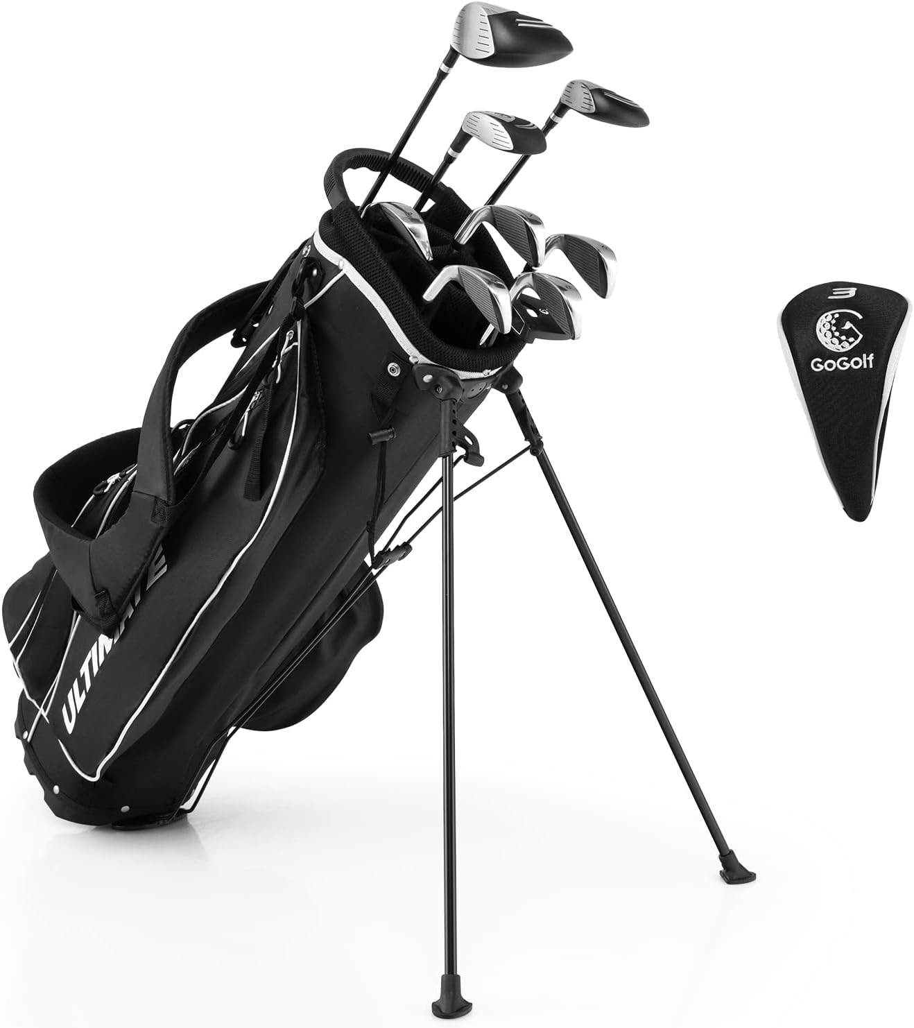 GYMAX Men’s Complete Golf Club Package Set, 10 Pieces Set Includes