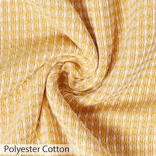 Image of HOKIPO Polycotton Thick and Soft Sofa Cover Throw Couch Protector 2 Seater, 180 (D) x 230 (L) cm (NEW-AR-4639-N5), Yellow