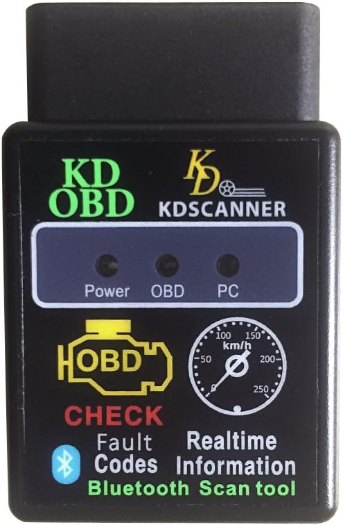 KDator HH OBD Advanced ELM327 OBDII Scanner Bluetooth OBD2 CAN Bus Check Engine Car Auto Diagnostic Scanner Tool Interface Adapter V1.5 for Android Windows PC Only