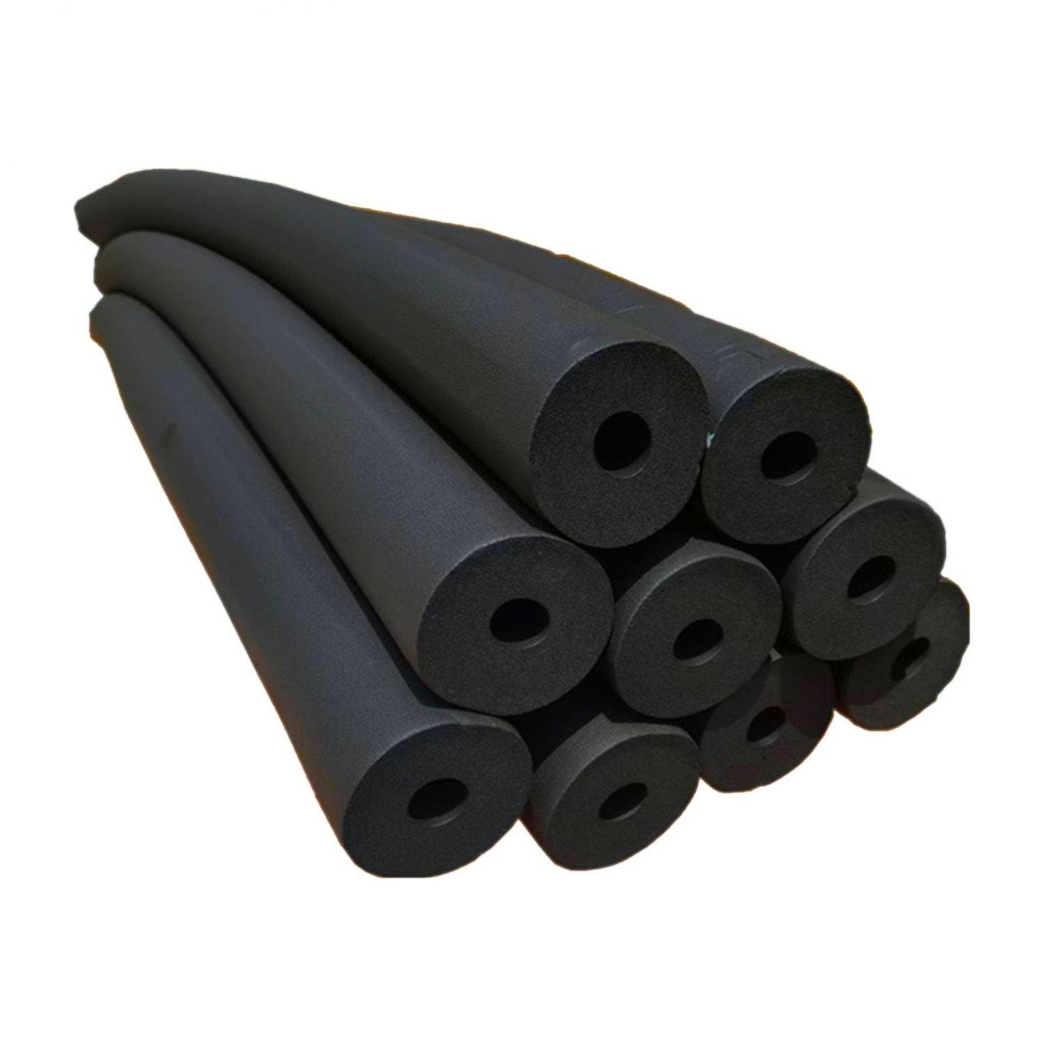 Outdoor Pipe Insulation for Winter Freeze Protection, 16 19 25 32 48 60 76 89 mm ID Flexible Waterproof Foam Tube Pipe Cover Black Insulation Tubing, Noise Reduction(T9mm X ID32mm X L1.8M)