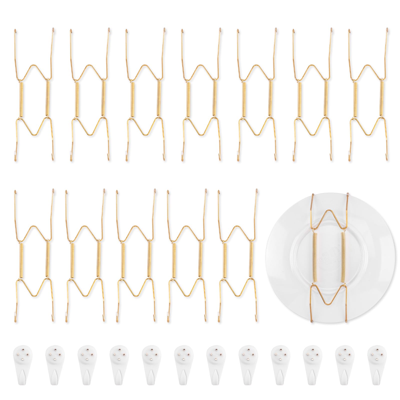 Bilillo 12 Pack Plate Hangers for the Wall, Fits 8-10 inch Decorative Plate