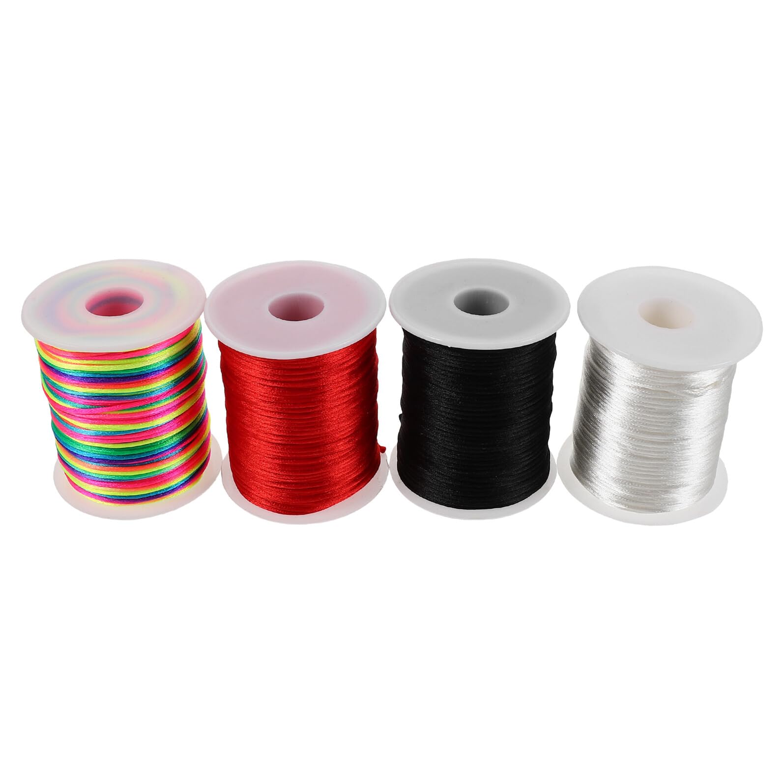 4 Filo Cerato per Braccialetti e Collane Cordoncino Intrecciato in Poliestere Cerato Resistente e Lucido per Fai da Te e Gioielli Artigianali