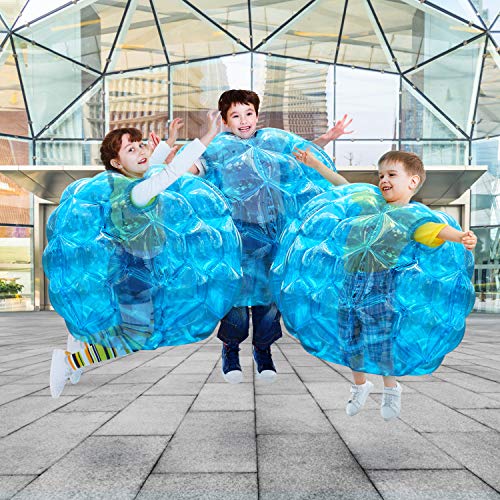Sumo Bumper Balls, Theefun 2 Pack Inflatable Body Bubble Soccer Ball, 36inch Durable PVC Vinyl Bopper Toys for Kids and Adults Physical Outdoor Active Play, Blue - Thumbnail 3